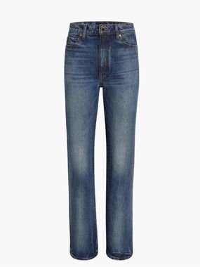 Khaite Danielle Straight-Leg Blue Jeans